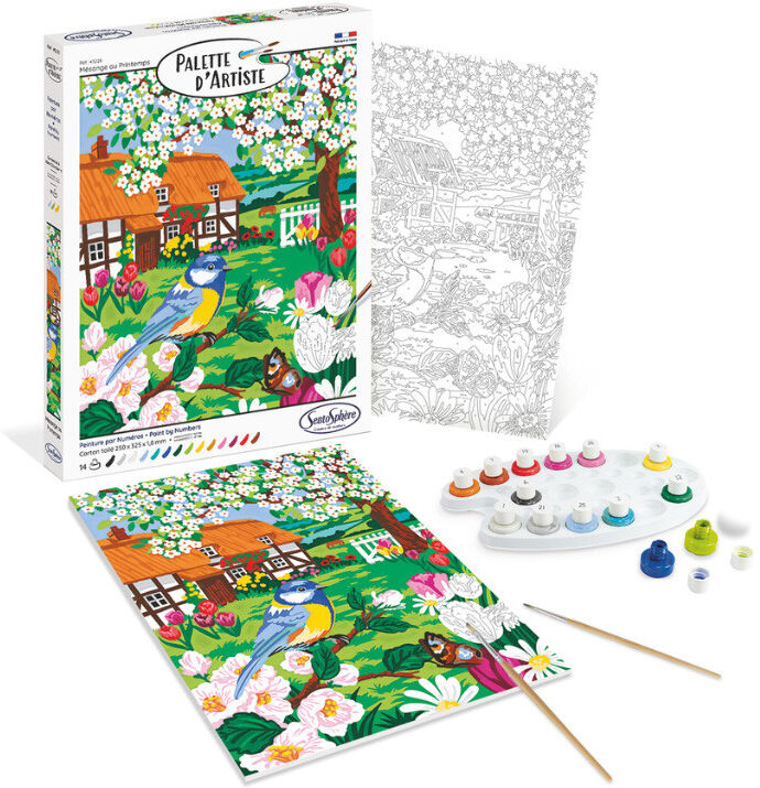 SentoSphère Palette d'artiste - Mésange au Printemps