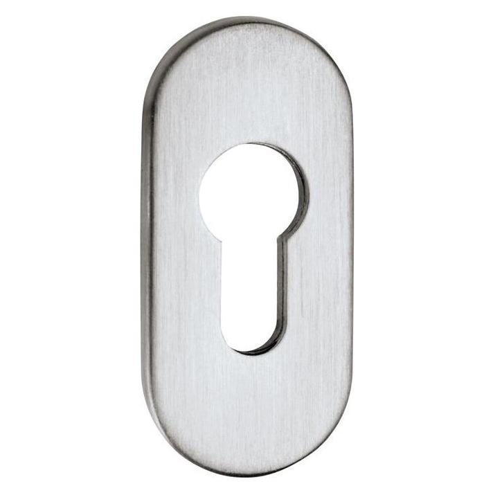 EDI Schlüsselrosette 0811/6003 Aluminium F1 Schildstärke 6 mm PZ oval (Türgriff) (0811/6003/01)