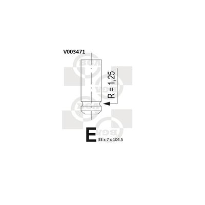 BGA Einlassventil V003471 für Opel