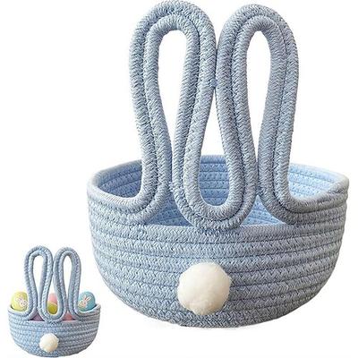 Oster-Schreibtischkorb in Hasenform, vielseitig verwendbarer Snackhalter, Haushaltskorb, Aufbewahrungsbox für Kosmetikartikel und Snacks – ideal als Gastgeschenk für die Osterparty.