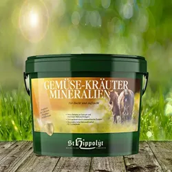 St. Hippolyt Gemüse-Kräuter-Mineralien 10 kg - Getreidefreies Mineralfutter für Zucht und Aufzucht