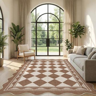 Garvee Modern Geometric Scalloped Easy Jute Area Rug