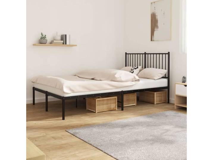 Cadre de lit - FAFEICY - FA001 - Métal noir - 120x190 cm - Design classique intemporel