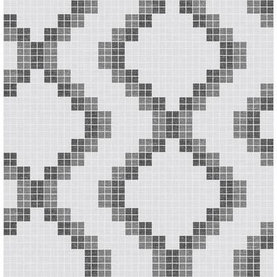 A-Street Prints Mosaic Black Grid Wallpaper