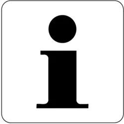 Aufkleber Piktogramm Information, Folie, 160x160 mm