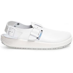 Abeba Berufsschuhe rubber 9100, OB, Clogs, Unisex, Echt Leder, weiß, Gr. 43
