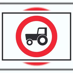 HB-Druck Durchfahrt verboten Trecker Symbol Schild A2 (420x594mm)