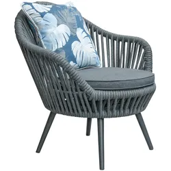 La Casa »Bari« Outdoor Drehsessel dunkelgrau 81,5x83,5x77,5 cm
