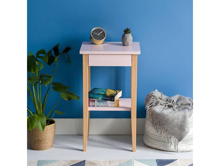 Table de chevet 40 x 70 x 35cm Rose foncé/Rose clair