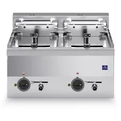 Mastro Cook&Snack Elektro-Fritteuse, Tischmodell, 10+10 Liter - 18 kW, 600 x 600 x 300 mm