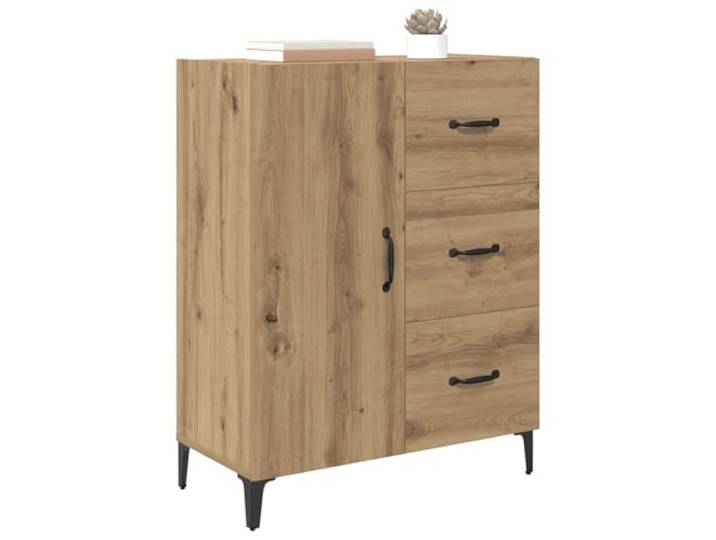 KTHLBRH Sideboard Eiche Handwerk 69,5 x 34 x 90 cm Mehrschichtiges Holz, modernes Design, klare Linien, für Wohnzimmer oder Esszimmer