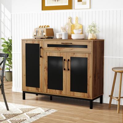 Lirago 48 Inch Sideboard Buffet Cabinet with Drawer and Metal Legs