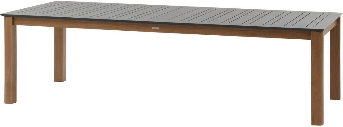 Rechteckiger ausziehbarer gartentisch "miceira" graphite &amp honey 14 plätze aus aluminium - Hespéride