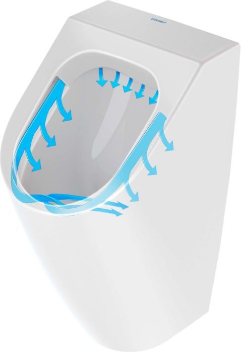 Duravit Soleil by Starck Urinal 2830302000 30x35cm, Zulauf von hinten, rimless, weiß Hygiene Glaze, ohne Fliege