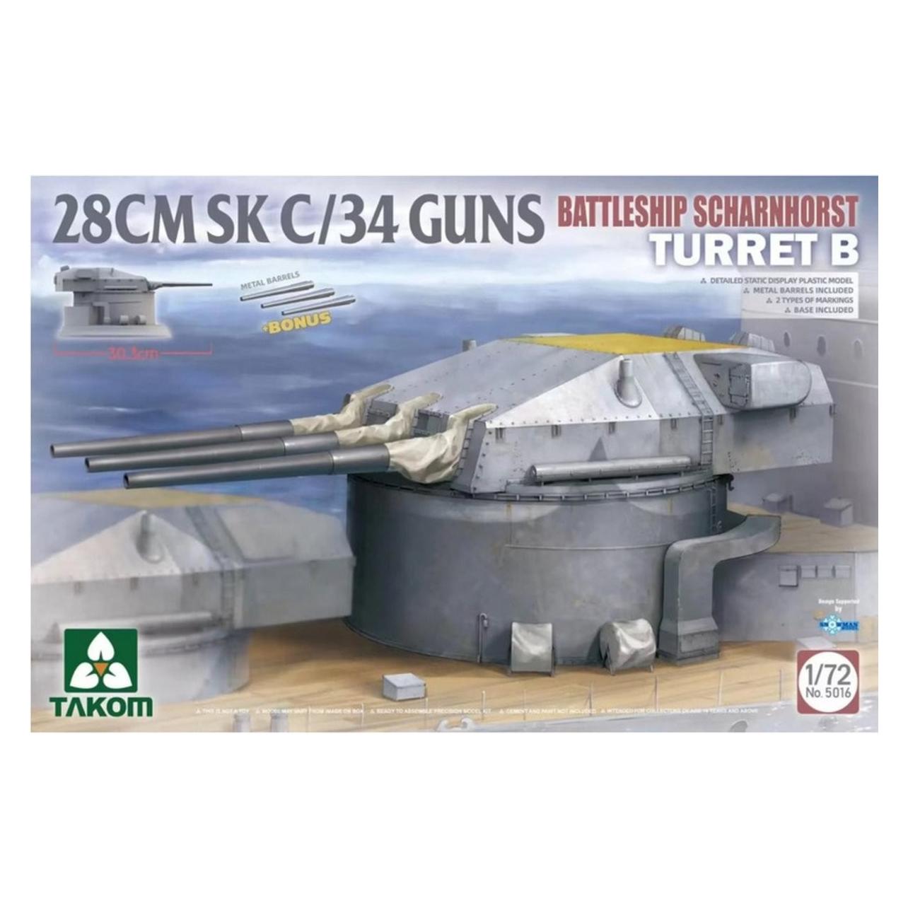 Takom BATTLESHIP SCHARNHORST Tur. B 28CMSK C/34GUNS (TAK5016)