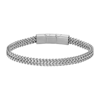 Armband LOTUS "Silent Impact", silber (edelstahlfarben), Armbänder, Herren, 21,5cm, Edelstahl, Armband