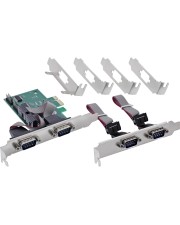 InLine PCIe x1 Schnittstellenkarte 4x RS-232 Low Profile PCI-Express (76623E)