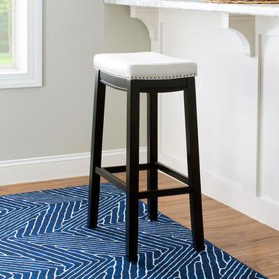 Linon Home Decor Products Erindale Bar Stool Bar, Bar, White