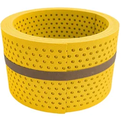 zaun|zu® Sichtschutzstreifen Premium Halbe Set gelocht Einzelstreifen Gelb 2,55m