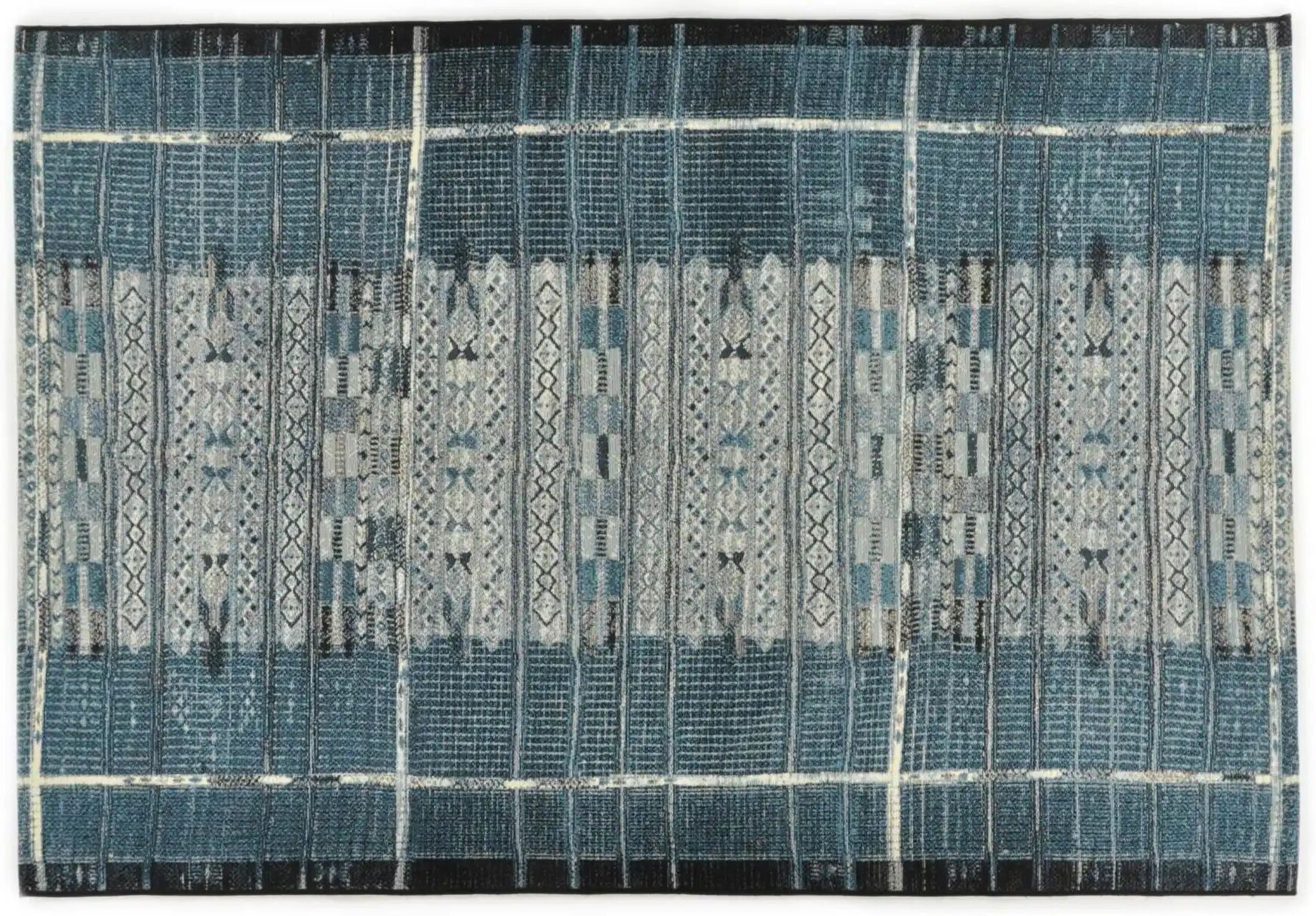 Gino Falcone In-und Outdoor-Teppich  Aurora ¦ blau ¦ Synthetische Fasern ¦ Maße