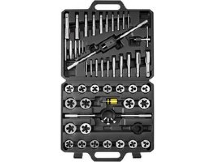 VEVOR Coffret de Tarauds et Filières, 51 Pcs, Kit de Taraudage et Filetage Métriques M6 à M24, Filetage à Pas Gros et Fin, Tourne-à-gauche, Porte-filière, Mallette de Rangement et Accessoires Complets