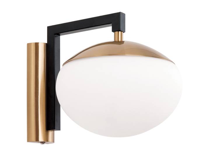 Wandlampe Josephine schwarz-gold Stahl Dimmbar