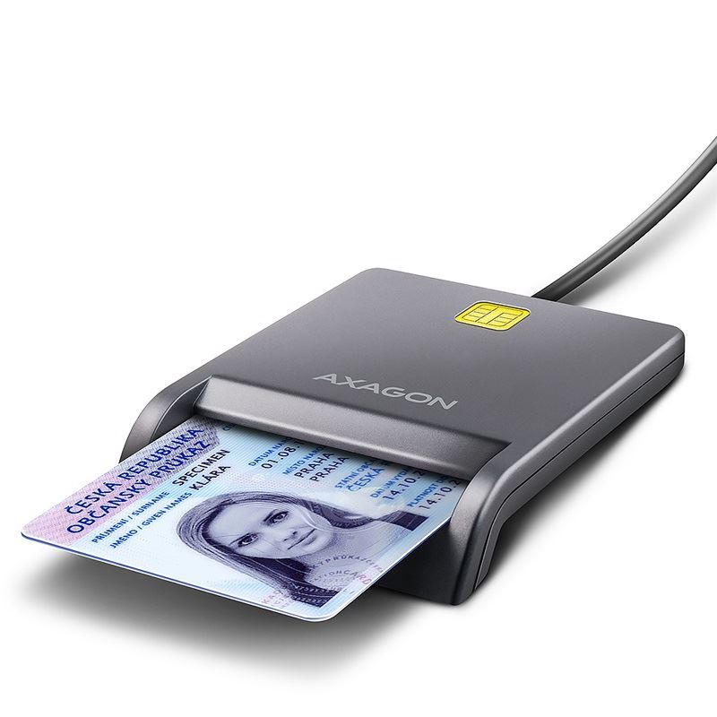 AXAGON CRE-SM3T USB Smart card FlatReader