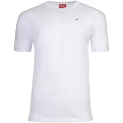 DIESEL Herren T-Shirt - T-NORM-MICRODIV, Rundhals, Baumwolle, einfarbig Weiß / 2XL