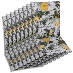 GO-DE Textil Sessel-Auflage mittel 8er Set Eisvogel grün-gelb