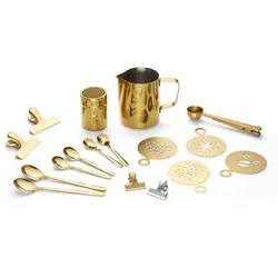Kaffeeset Cosme in Goldfarben, 23-teilig