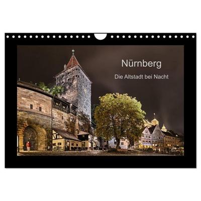 Nürnberg - Die Altstadt bei Nacht (Wandkalender 2027 DIN A4 quer), CALVENDO Monatskalender