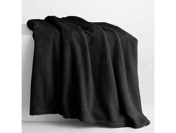Plaid Enry 150 x 200cm Noir/Noir Microfibre