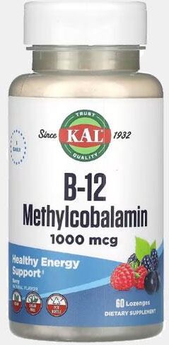 KAL B-12 METHYLCOBALAMIN 1000mcg 60 COMPRIMIDOS