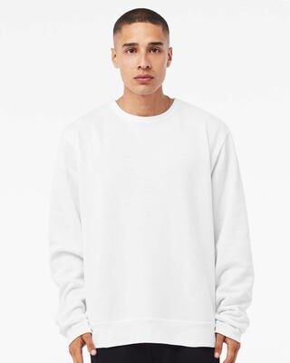 Bella + Canvas 3911 Sponge Fleece Classic Crewneck Sweatshirt in White size 3XL
