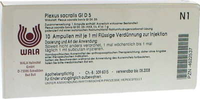 WALA Heilmittel GmbH PLEXUS SACRALIS GL D 5 Ampullen 10X1 ml 04622537