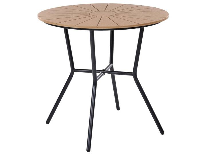 GARTENTISCH 80/80 cm Metall Schwarz Linosa