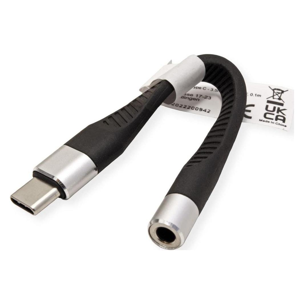 Roline Adapter USB Typ C - 3,5mm Audio (Winkeladapter) (12.03.3241)