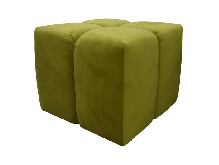 JVmoebel Hocker Eleganter Olivgrüner Designer Pouf aus strapazierfähigem Textil (1 St., Hocker), Made in Europa