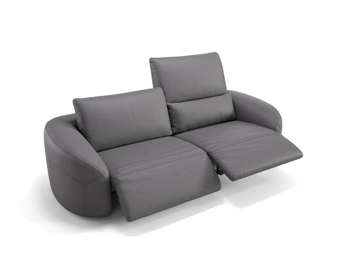 Designer Leder Sofa ST. MORITZ 2er Couch