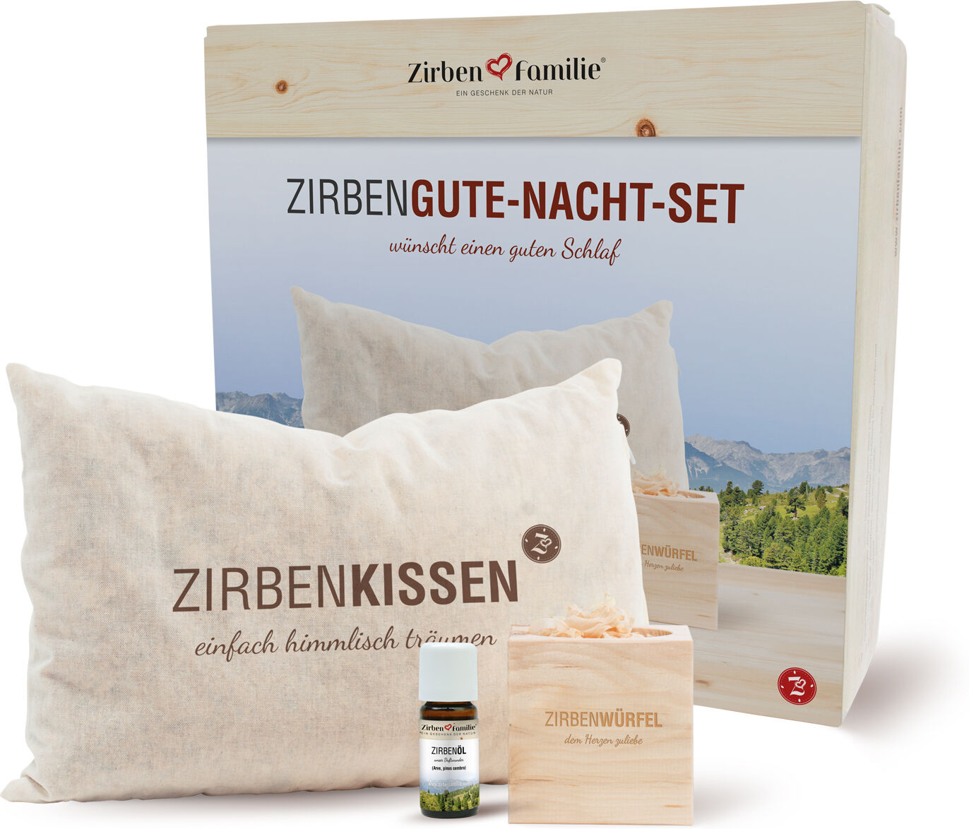 Zirbenfamilie Set della buona notte