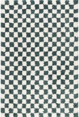Nuloom Adelaide Mid-Century Checkered Shag Area Rug