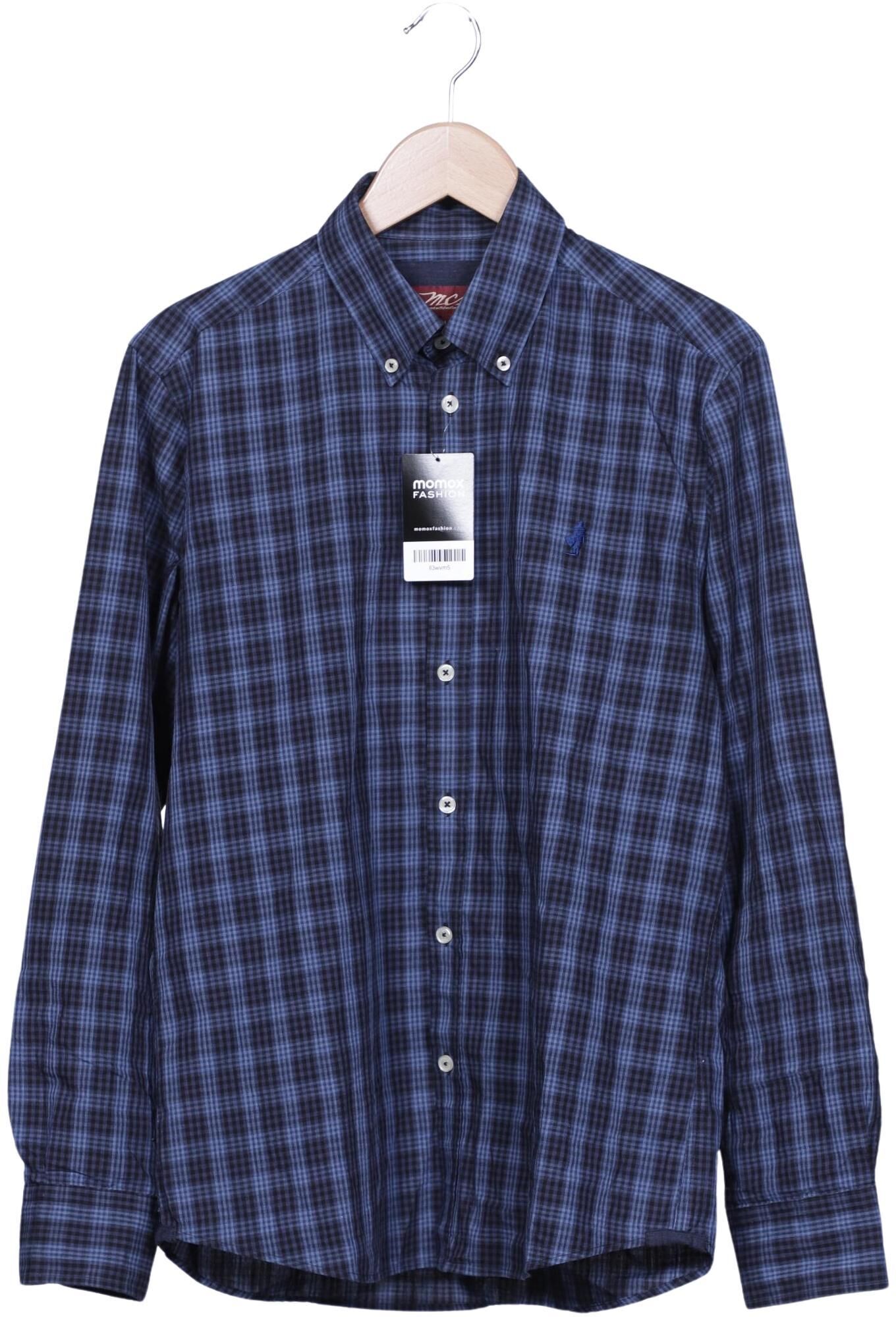 MCS Marlboro Classics Herren Hemd, Marineblau, Gr. M, Baumwolle - Second Hand