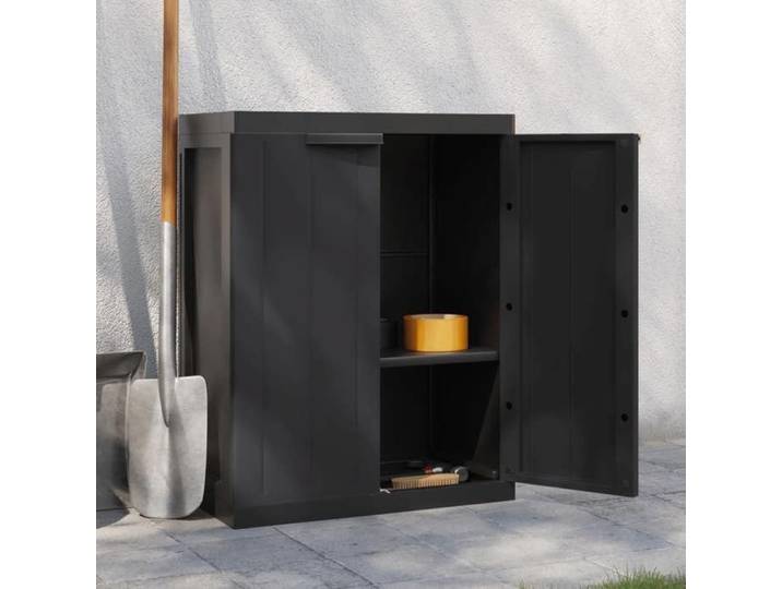 Remise Commode à tiroirs/Buffet - JMS - Armoire de rangement d'extérieur noir 65x37x85 cm PP MAISON2025 96057