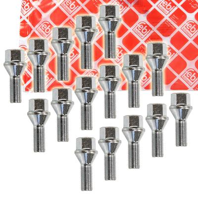 Febi Bilstein 16x Radschraube Kegelbund M12X1.25X22 [Hersteller-Nr. 46651] für Opel, Lancia, Fiat, Ford, Abarth, Alfa Romeo