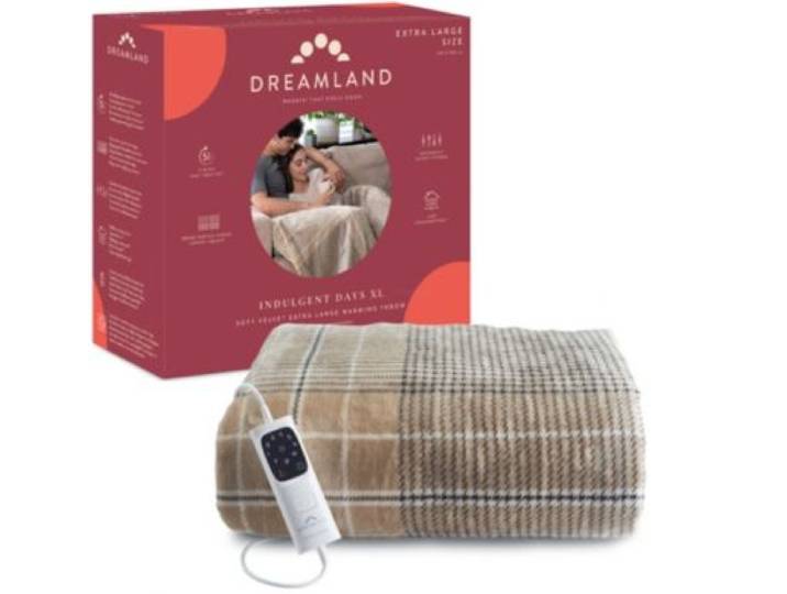 Dreamland - Couverture Chauffante Indulgent Days Xl Velours 6t 180x140