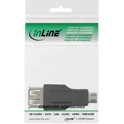 INLINE Micro-USB Adapter, Micro-B Stecker an USB A Buchse