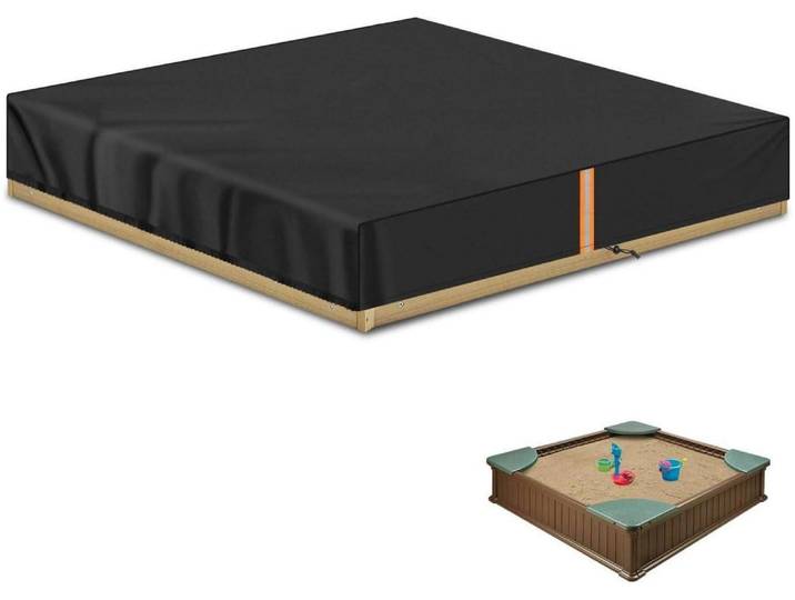 Sandkasten Abdeckplane 150x150x20cm 420D Oxford-Stoff Wasserdicht Staubdicht Regenschutz
