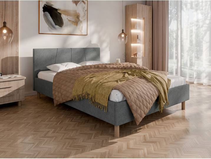 Homesy Polsterbett ALMORE Elegantes Polsterbett für modernen Wohnstil