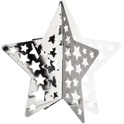 Deko Aufsteller Standrelief ""Metallzauber"" Sternmotiv 11cm