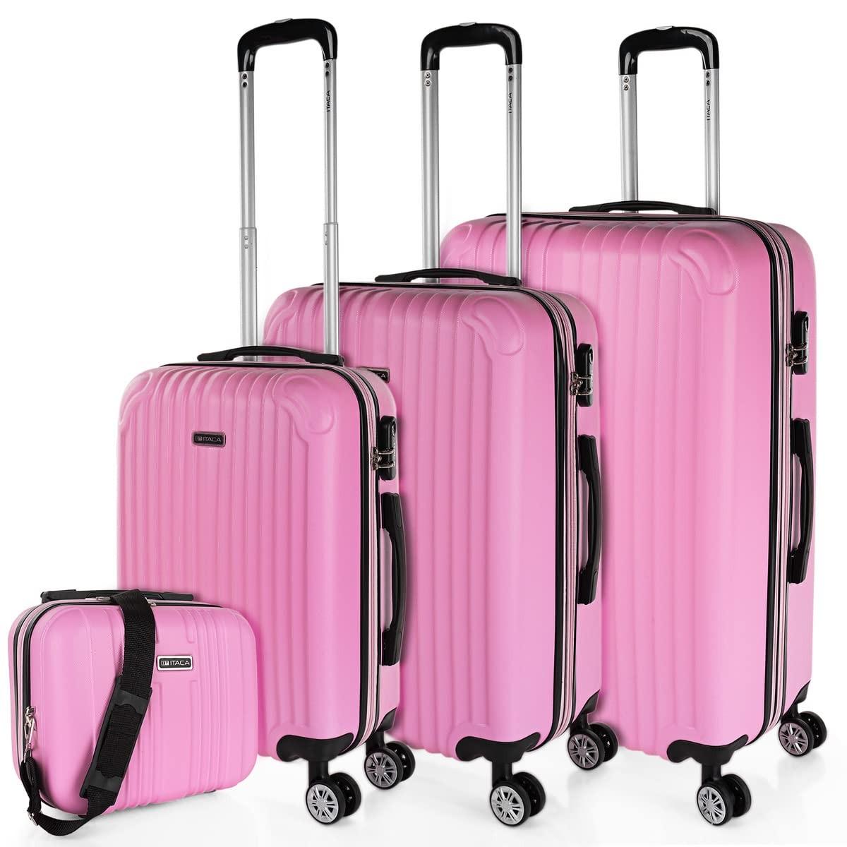 Set aus 4 Hartschalenkoffern mit 4 Rollen und Kombinationsschloss